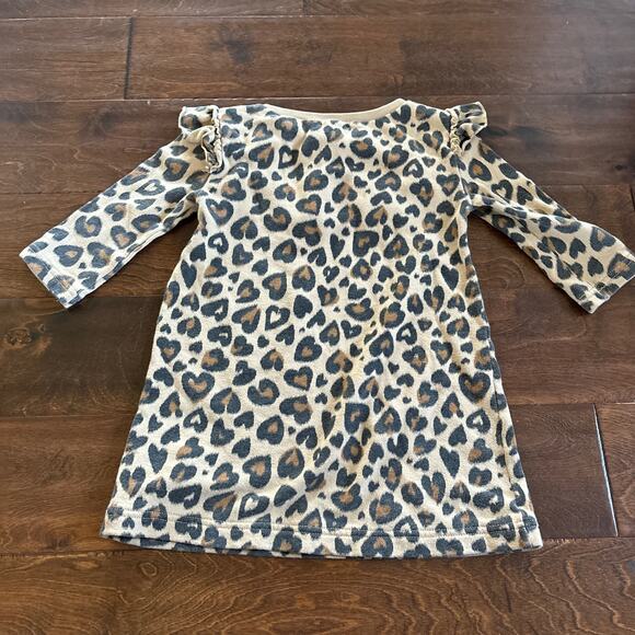 Crewcuts J Crew Girls 4T Dress Leopard Animal Print Ruffle Long Sleeve - Picture 7 of 7